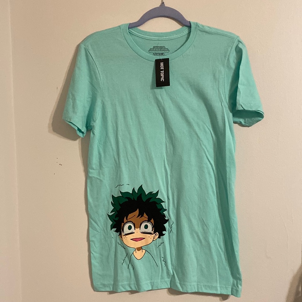 My Hero Academia Deku t-shirt aqua blue Sz S